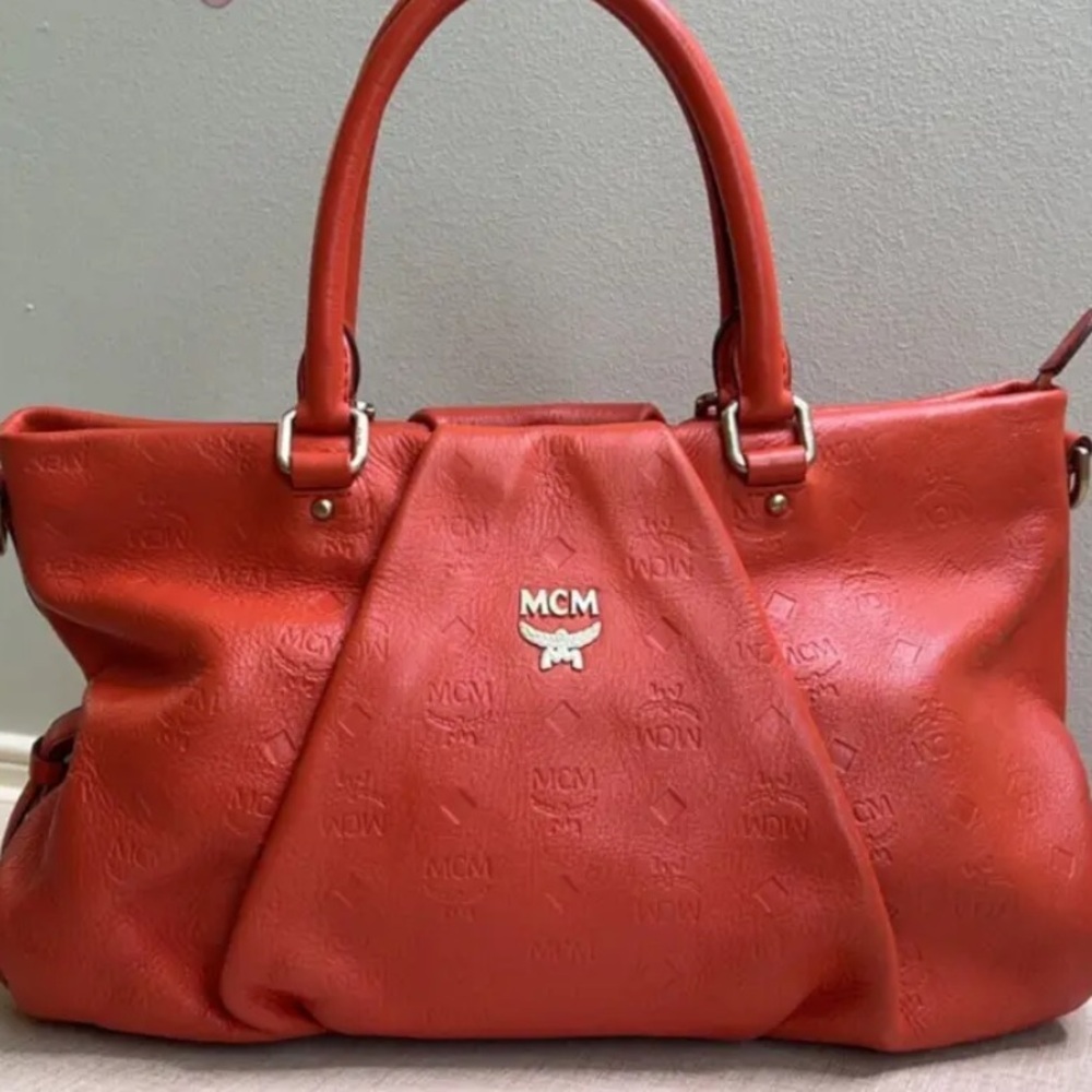 MCM 
Calfskin Ottomar Monogram Tote - Picture 12 of 16